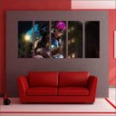 Ver imagem 5 de Quadro Decorativo Overwatch Games Jogos Quartos Salas Interiores Mosaico 5 Peças Com Moldura
