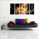 Ver imagem 1 de Quadro Decorativo Overwatch Games Jogos Quartos Salas Interiores Mosaico 5 Peças Com Moldura