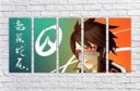 Ver imagem 1 de Quadro Decorativo Overwatch Games Jogos Quartos Salas Interiores Mosaico 5 Peças Com Moldura