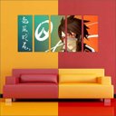 Ver imagem 5 de Quadro Decorativo Overwatch Games Jogos Quartos Salas Interiores Mosaico 5 Peças Com Moldura