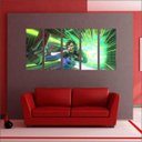 Ver imagem 5 de Quadro Decorativo Overwatch Games Jogos Quartos Salas Interiores Mosaico 5 Peças Com Moldura