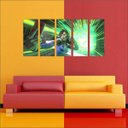 Ver imagem 2 de Quadro Decorativo Overwatch Games Jogos Quartos Salas Interiores Mosaico 5 Peças Com Moldura