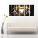 Ver imagem 3 de Quadro Decorativo Rainbow six Games Jogos Quartos Salas Interiores Mosaico 5 Peças Com Moldura