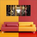Ver imagem 4 de Quadro Decorativo Rainbow six Games Jogos Quartos Salas Interiores Mosaico 5 Peças Com Moldura