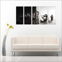 Ver imagem 3 de Quadro Decorativo Rainbow six Games Jogos Quartos Salas Interiores Mosaico 5 Peças Com Moldura