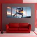 Ver imagem 2 de Quadro Decorativo Battlefield Games Jogos Quartos Salas Interiores Mosaico 5 Peças Com Moldura