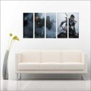 Ver imagem 2 de Quadro Decorativo Tomb Raider Games Jogos Quartos Salas Interiores Mosaico 5 Peças Com Moldura