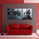 Ver imagem 3 de Quadro Decorativo Tomb Raider Games Jogos Quartos Salas Interiores Mosaico 5 Peças Com Moldura