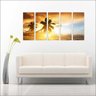 Quadro Decorativo Natureza Paisagem Praia Mar Coqueiros Sol Interiores Mosaico 5 Peças Com Moldura - 3