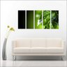 Quadro Decorativo Natureza Paisagem Árvores Folhas Salas Interiores Mosaico 5 Peças Com Moldura - 4