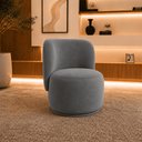 Ver imagem 1 de Poltrona Decorativa Bia Orgânica Suede Recepção Sala Estar Quarto
