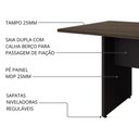 Ver imagem 5 de Mesa Reunião Retangular 200 cm X 90 cm Pés Painel para 8 Pessoas com 1 Caixa de Tomadas F5 Office