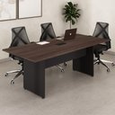 Ver imagem 1 de Mesa Reunião Retangular 200 cm X 90 cm Pés Painel para 8 Pessoas com 1 Caixa de Tomadas F5 Office