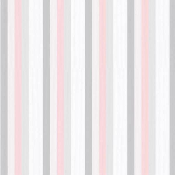 Papel de Parede Adesivo Listras Rosa - 45x150 cm - 2