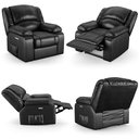 Ver mais imagens de Poltrona do Papai Reclinável Sala de Cinema Barcelona Elétrica Touch Massagem Usb Pu Preto Brilho G2