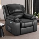 Ver imagem 7 de Poltrona do Papai Reclinável Sala de Cinema Barcelona Elétrica Touch Massagem Usb Pu Preto Brilho G2