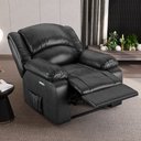 Ver imagem 2 de Poltrona do Papai Reclinável Sala de Cinema Barcelona Elétrica Touch Massagem Usb Pu Preto Brilho G2
