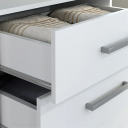 Cômoda Armário Gabinete Gaveteiro Quarto 6 Gavetas:branca - 2