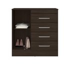 Ver imagem 3 de Cômoda Sapateira Marisa 4 Gavetas Café Touch - Mercado Dos Móveis