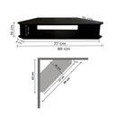 Ver imagem 7 de Rack Suspenso para Tv de até 39” Aparador Bancada Estante de Canto Preto