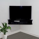 Ver imagem 3 de Rack Suspenso para Tv de até 39” Aparador Bancada Estante de Canto Preto
