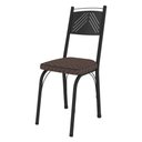 Ver imagem 4 de Kit 6 Cadeiras de Cozinha Virginia Estampado Tecelão Cacau Pés de Ferro Preto - Pallazio