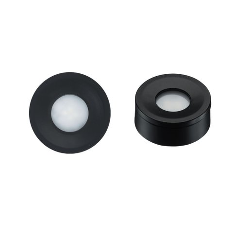 Spot Led Redondo --sobrepor Embutir P/ Móveis Nichos Closets:branco Quente/preto