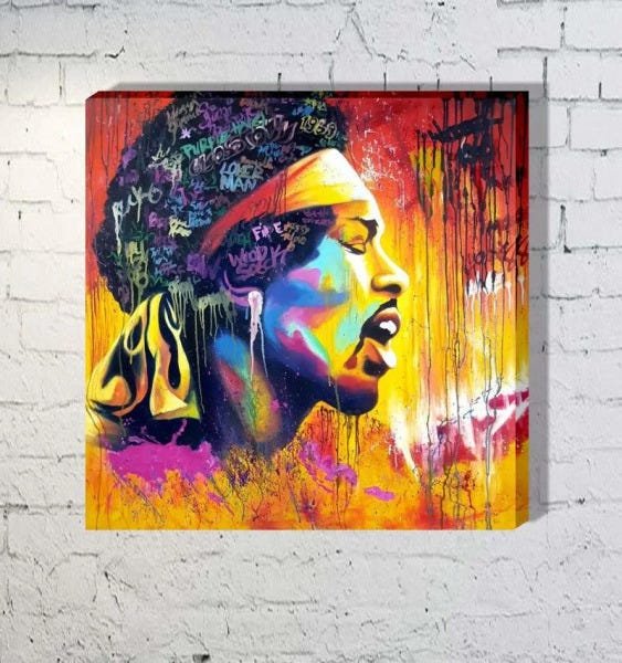 Quadro Decorativo rock Jimi Hendrix 1 Peça - 1