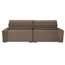 Ver imagem 6 de Sofá Retrátil e Reclinável 2.32M com Molas Cama Inbox Estilo Suede Velusoft Café
