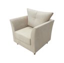 Ver imagem 3 de Kit 2 Poltronas Decorativa Isis Suede Bege Pés Madeira Mz Decor