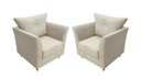 Ver imagem 1 de Kit 2 Poltronas Decorativa Isis Suede Bege Pés Madeira Mz Decor