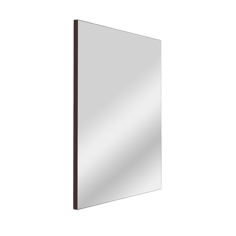 Espelho Retangular 60x90cm Moldura em Couro Café Lyo