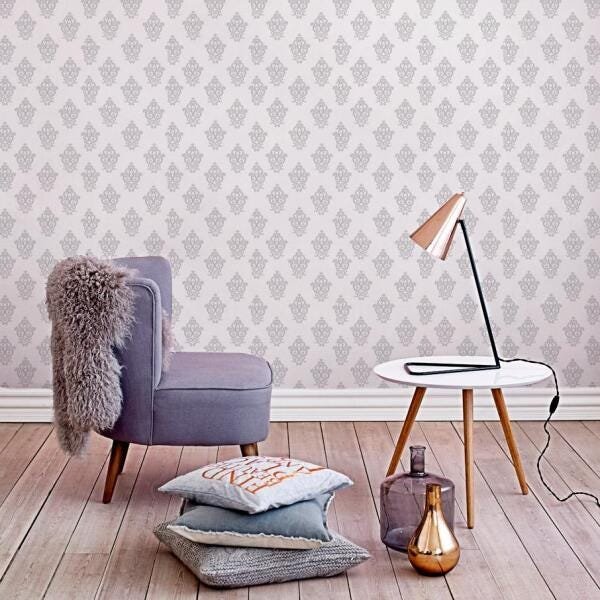 Papel de Parede Adesivo Arabesco Hexágono - 45x150 cm - 1