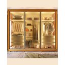 Ver imagem 3 de Guarda Roupa Reflecta 3 Portas Correr com Pés e Led Matt Cor:madeira