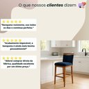 Ver imagem 3 de Kit 4 Banquetas Alta Cozinha Gourmet Suede Encosto Fixo Azul Black House Decor