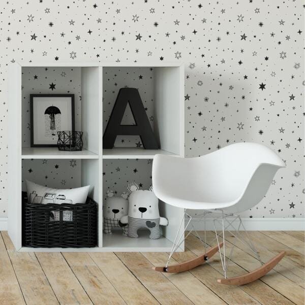 Papel de Parede Adesivo Estrela de Lápis - 45x300 cm - 1