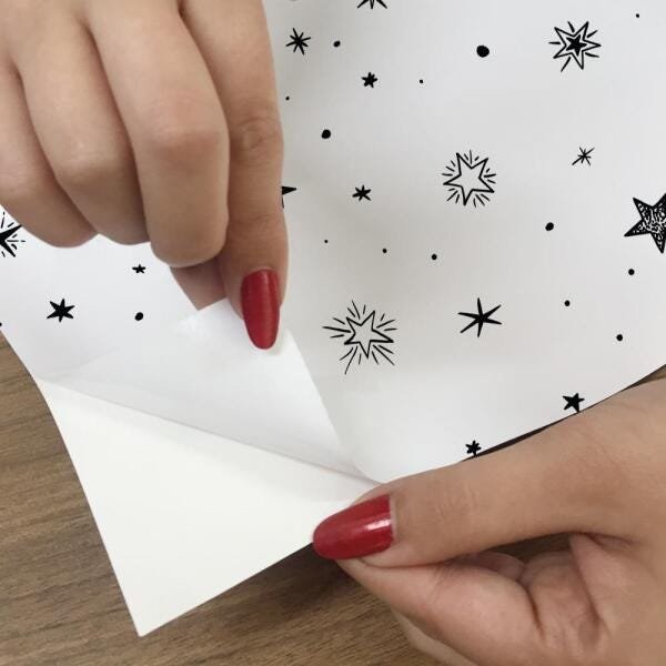Papel de Parede Adesivo Estrela de Lápis - 45x300 cm - 2