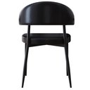 Ver imagem 6 de Cadeira Estofada para Sala de Jantar Serena Preto C01 Courino Preto - Lyam Decor