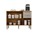Ver imagem 3 de Balcão de Cozinha 120 cm Rubi 3 Portas 2 Gavetas Cinamomo/Off White - Pnr Móveis