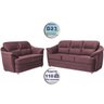Conjunto de Sofá 3 e 2 Lugares Cama Inbox Nevada 1,95x1,45M Tecido Suede Velusoft Vinho - 3