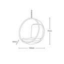 Ver imagem 2 de Poltrona Bubble Chair Acrilico com Estofado Couro Natural - Bege