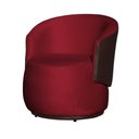 Ver imagem 4 de Kit 2 Poltronas Organica Beatriz Veludo Vermelho C/ Composê Corano Marrom - Lm Decor