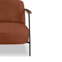 Ver mais imagens de Poltrona Decorativa Lia Boucle Terracota com Braços em Madeira