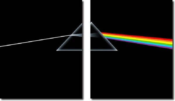 Quadro Decorativo Banda Pink Floyd 2 Peças - 1