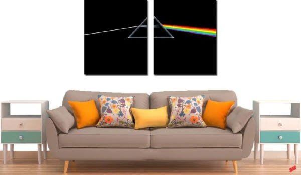 Quadro Decorativo Banda Pink Floyd 2 Peças - 2