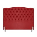 Ver imagem 2 de Cabeceira de Cama Box Viúva 128 Cm Dunas Casavezi Suede Veludo Vermelho