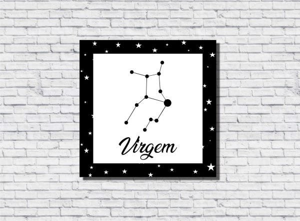 Quadro Zodíaco Constelação Signo Virgem 1 peça - 1
