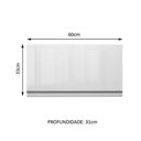 Ver imagem 2 de Armário Aéreo Acordes 100% Mdf 60cm 1 Porta Branco Brilho