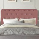 Ver imagem 1 de Painel Estofado Luxo Capitonê Brenda 195cm King Size para Cama Box Suede Rose - Gat Magazine