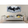 Quadro Decorativo Super Herói Batman 5 peças - 2